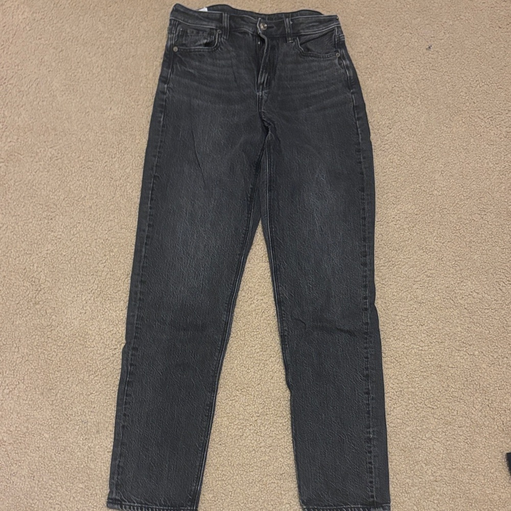 American Eagle Outfitters Women's Black Straight Leg Jeans